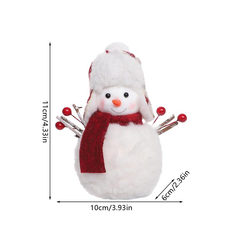 Christmas Snowman Ornaments Cute Plush Doll Kids Gifts 2025 Merry Christmas Decoration for Home New Year Party Supplies
