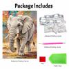 Elegant Elephant Pearl Kit DIY 5D Rhinestone Art Craft for Adults Home Party Decoration Handmade Gift