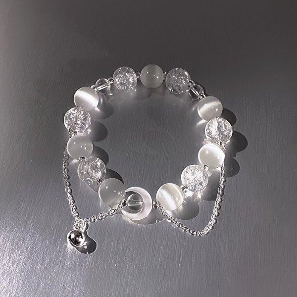 Natural White Opal Lucky Wealth Gelang Bracelet Beaded Bracelet Charm Lucky Wealth Bracelet for Men and Women Trendy Jewelry