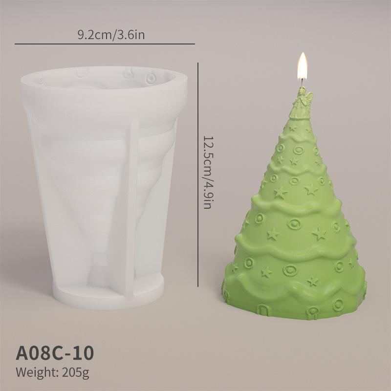 

Силиконовая форма для ароматической свечи «Рождественская сосна», Легкое извлечение для декоративных гипсовых и эпоксидных смоляных украшений