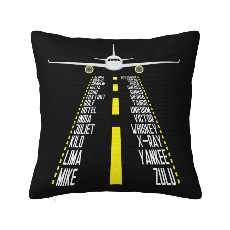 Boeing 777X Captain Stripes Pillow Bedroom Decoration Nordic Aviation Aviator Flight Pilot Cushions for Sofa Square Pillowcase