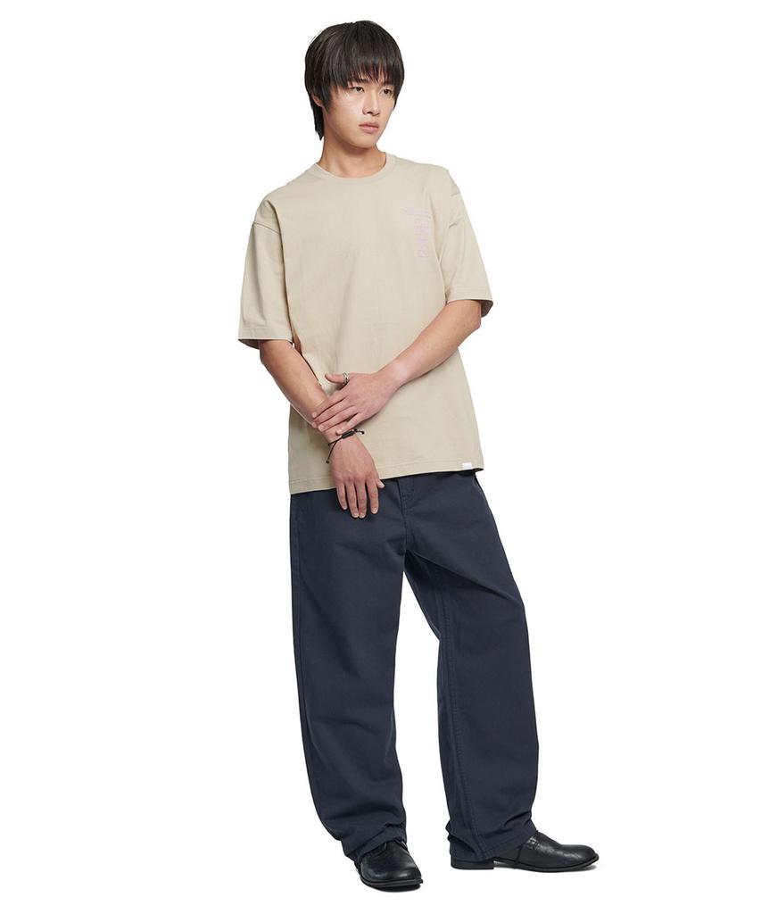 Nomaenyueol Straight Wide Cotton Pants - Navy