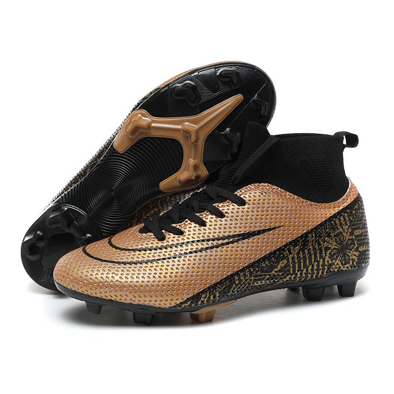 High top football shoes men's and women's soccer shoes professional long nail sneakers broken nail football training shoes