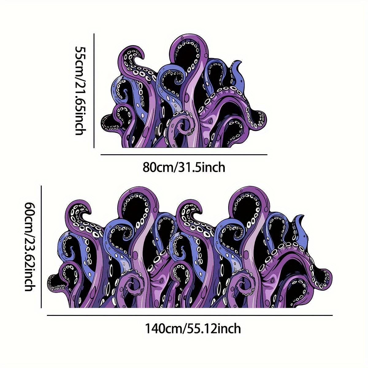 

Фиолетовый хвост кальмара Диатомовый коврик для ванной Нескользящий износостойкий ковер Придверный коврик Коврик для спальни Коврик для мраморного пола 55X80CM