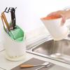 Split Cutlery Storage Box Multi-compartment Draining Chopstick Holder, Plastic Utensil Organizer with Drain Hollow Bottom Drainer Tray, Compact Large