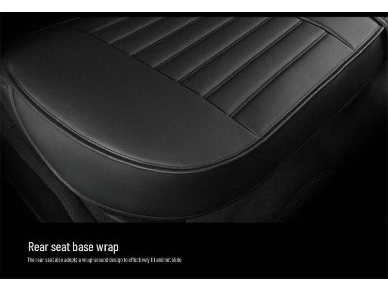 Full-Cover Leather Car Seat Cushion - Ice Silk, Universal Fit, Five Seats