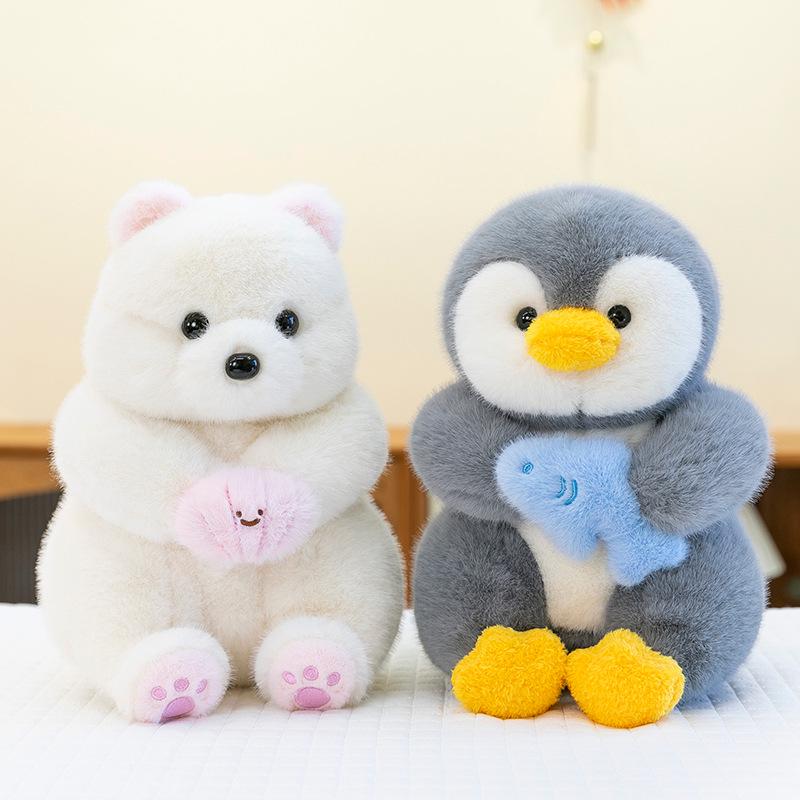 

Adorable Penguin & Polar Bear Plush Comfort Toy for Kids – Claw Machine Doll, Perfect Gift for Girls 21cm 0.15kg
