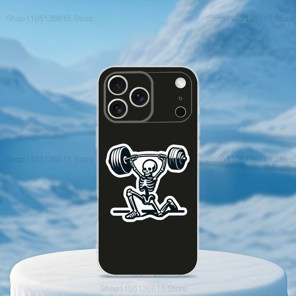 

Fitness Bodybuilding Phone For iPhone 14,13,12,11,17,16,15,Pro,X,XS,XR,SE,Max,Plus,Mini Transparent Soft Cover iPhone17