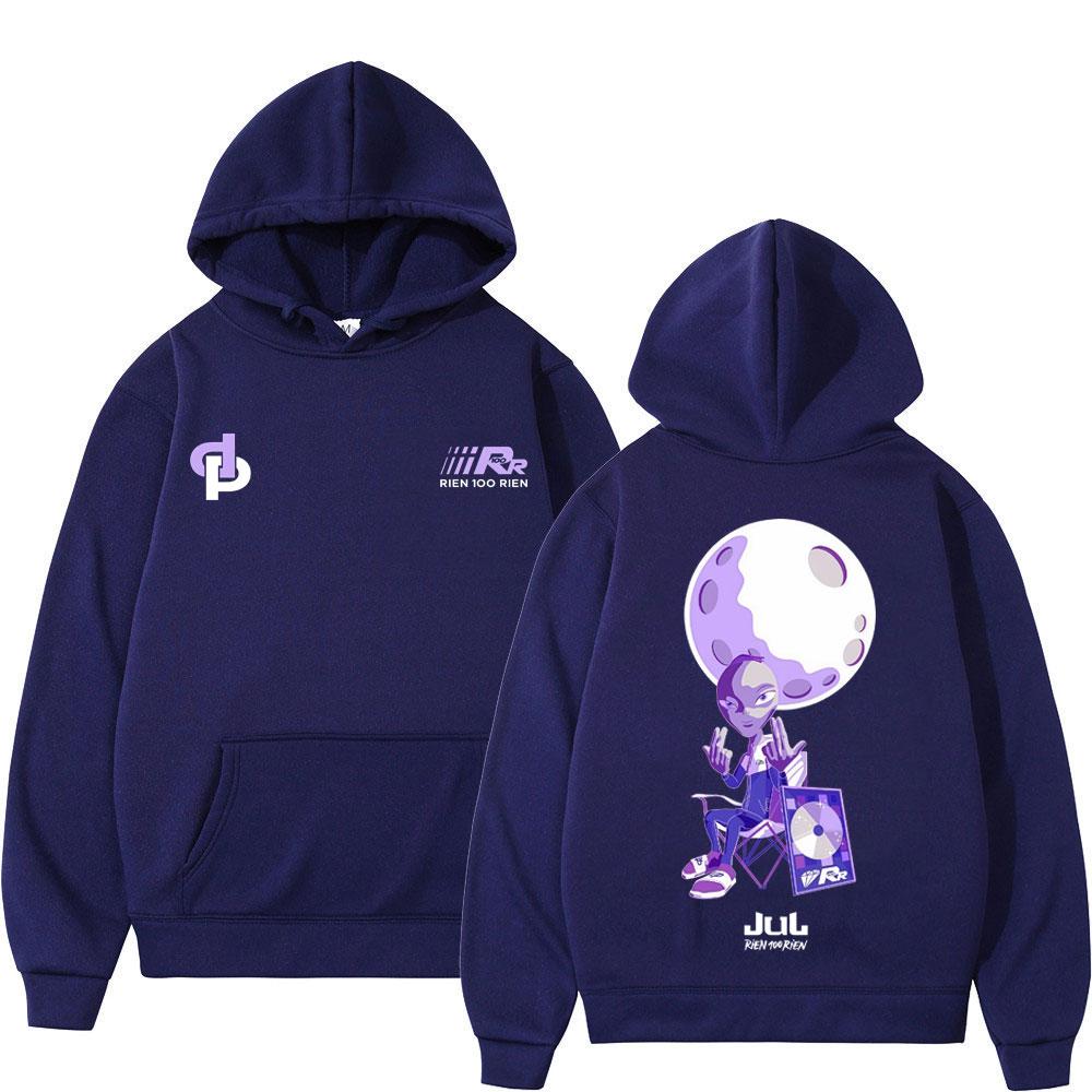 

France Rapper Jul Rien 100 Rien Album Merch Hoodies Men Women Clothing Fashion Hip Hop Long-sleeved Sweatshirt Casual Pullovers XL