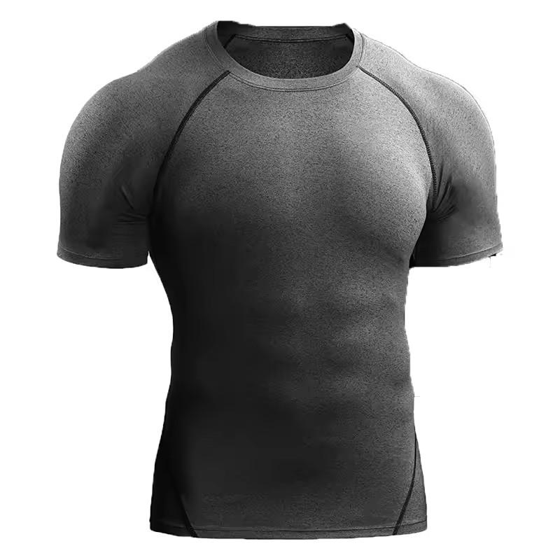 

Men s Compression T-Shirt Summer Sportswear Running T shirt Elastic Quick Dry Sport Tops Tee Athletic Gym Workout T Shirts Men 3XL