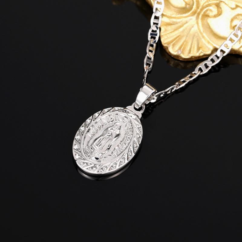 

CAOSHI Retro Statue Design Gold Color/Copper Color Pendant Necklace for Women Personalized Accessories Versatile Party Zircon 45CM