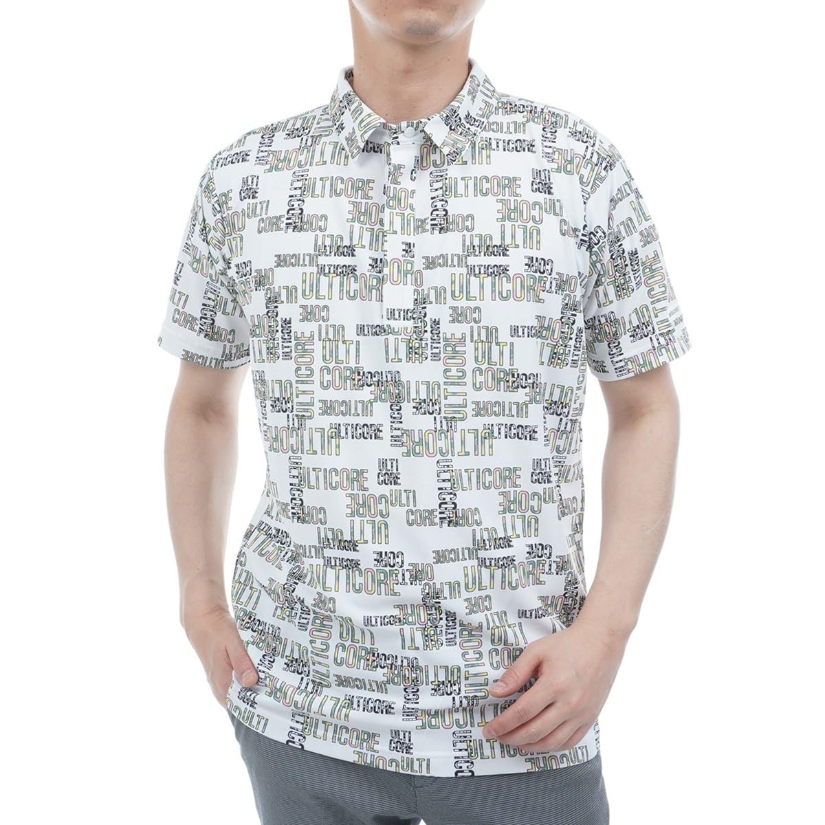 

Bridgestone Golf Retro ULTICORE Short Sleeve Shirt EBM06A Men s White