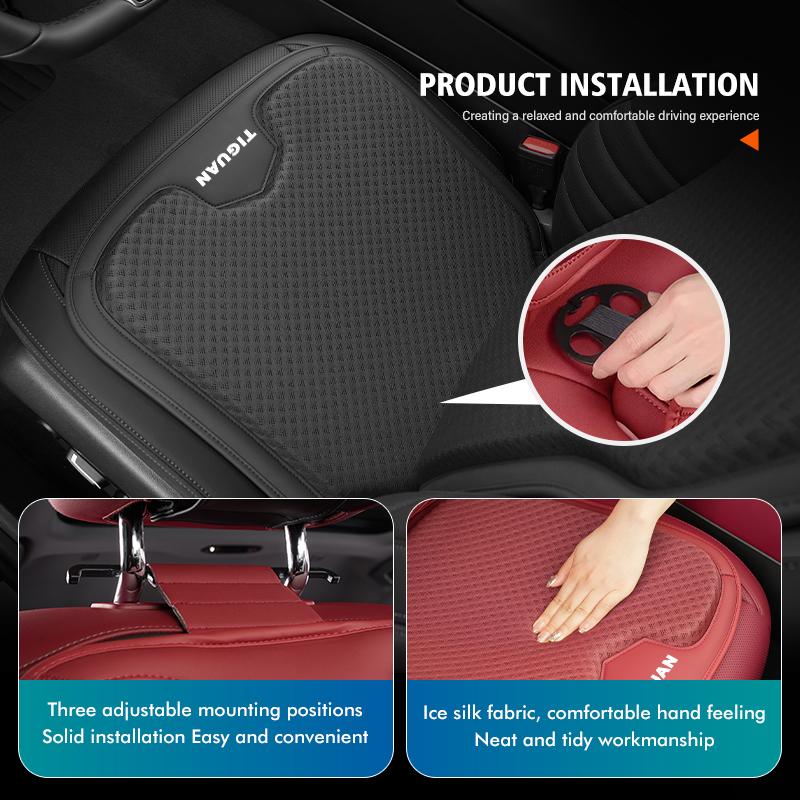 W139-W129Ice Silk Car Seat Cushion Breathable Front Non-Slip Cool Pad For Volkswagen VW Tiguan Scirocco Sagitar Magotan 4 5 6 7 MK4 MK5