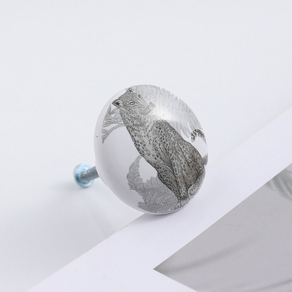 

с винтом Керамические дверные ручки для шкафов, ящиков, ручки для мебели для животных, спальни Style 3