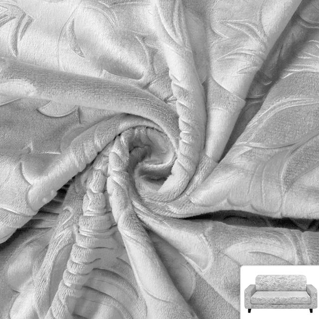 Velvet Fabric Sofa Covers For Living Room Plush Stretch Sofa Slipcover Thick Embossing Couch Cover Cold Protection Sofa Cover