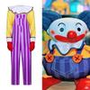 Toy Story Chuckles The Clown Cosplay Costume With Long Sleeve Top And Overalls For Halloween Dress Up
