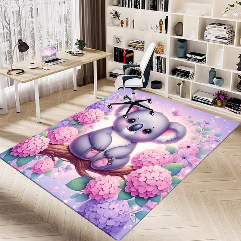 1PC Koala Flowers Extra Large Non Slip Floor carpet, Office, family, bedroom, Studio Large Area Rug Indoor Rugs