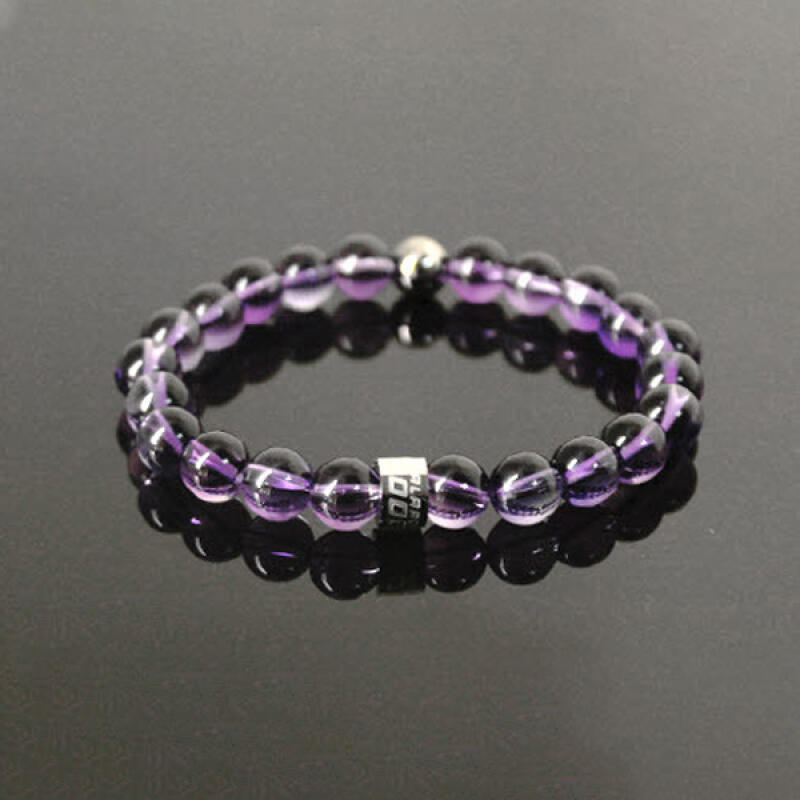 Βραχιόλι Υγείας από Φυσική Πέτρα Αμέθυστο και Γερμάνιο