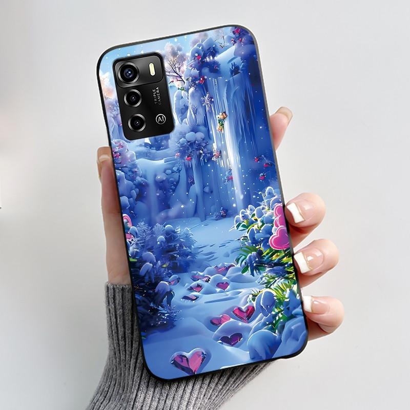 Pouzdro Pro ZTE Blade A72 4G V40 Vita Kryt na telefon Plášť Estetické Roztomilá Kočka Astronaut Móda Matně Černé Ochranné Měkké TPU Kryt