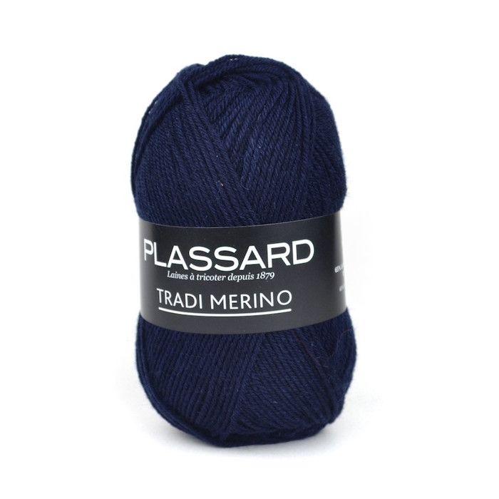 Wool Pull Tradi-Merino Plassard 27 Navy Blue