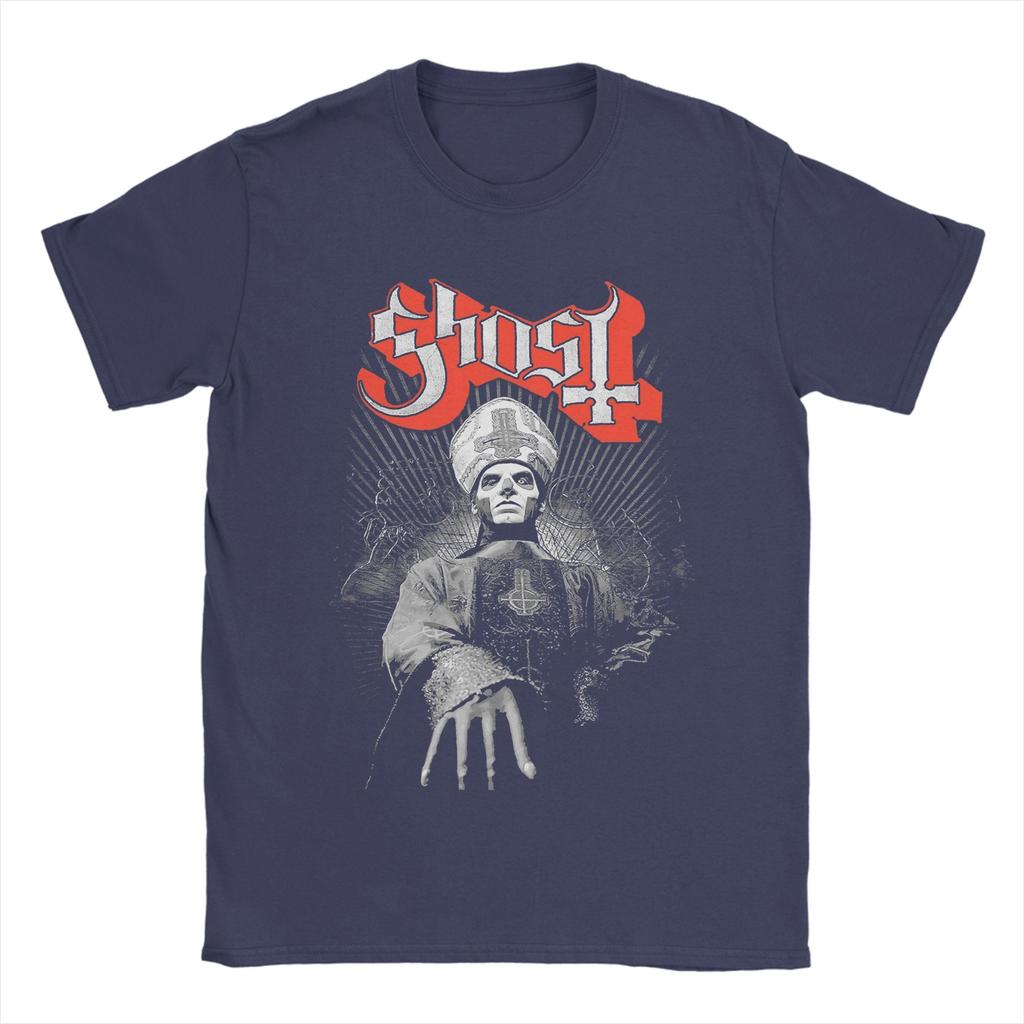 Ghost Band Papa Emeritus Rock Metal T Shirts Men's  Pure Cotton Novelty T-Shirts Crew Neck  Tees Short Sleeve Tops Graphic