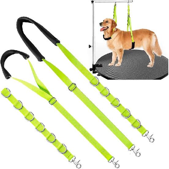 Dog Grooming Belly Strap - Dog Grooming Loops for Table Arm Extender with Clamp Extension Loop Bathing Restraint Leash No Sit Haunch Holder for Small
