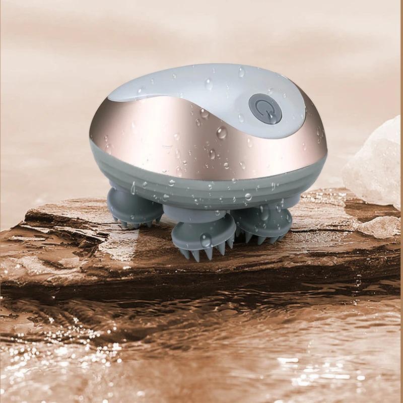 Mini Kopfmassagegerät Magnetisches Wiederaufladbares Massagegerät Elektrische Kopfhautknetung Multifunktions-Physotherapieinstrument