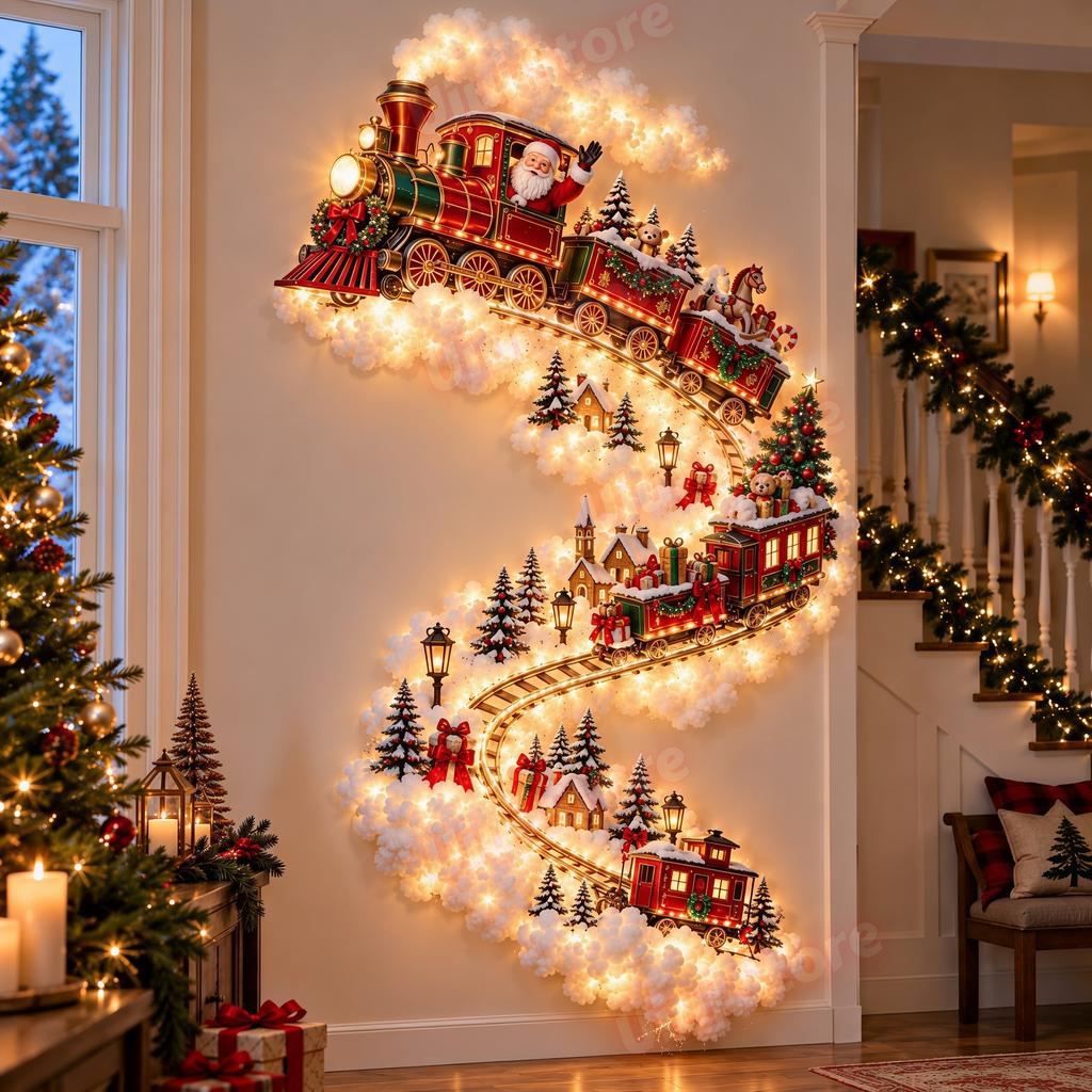 Christmas Magic Trail Wall Light-Christmas Magic Right on Your Wall DIY Christmas Wall Light Ornament (Requires Assembly)