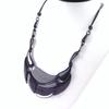 NOA [G5948] - Designer Necklace 'Harlequin' Gray Black