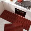 40cmx3m DIY Solid Color Striped Kitchen Door Mat Floor Mat Room Decoration Self-adhesive Non-slip Carpet Home Decor Hallway Rug
