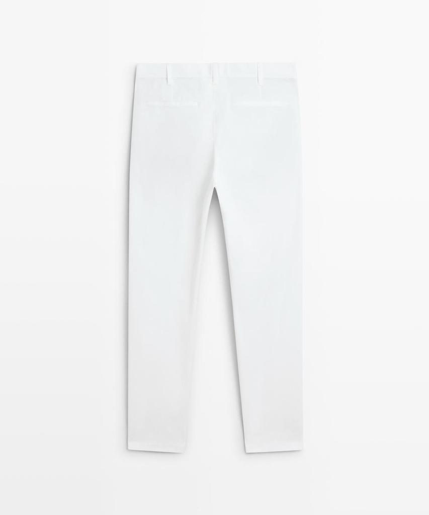 Masimodutti Cotton Blend Slim Fit Pants