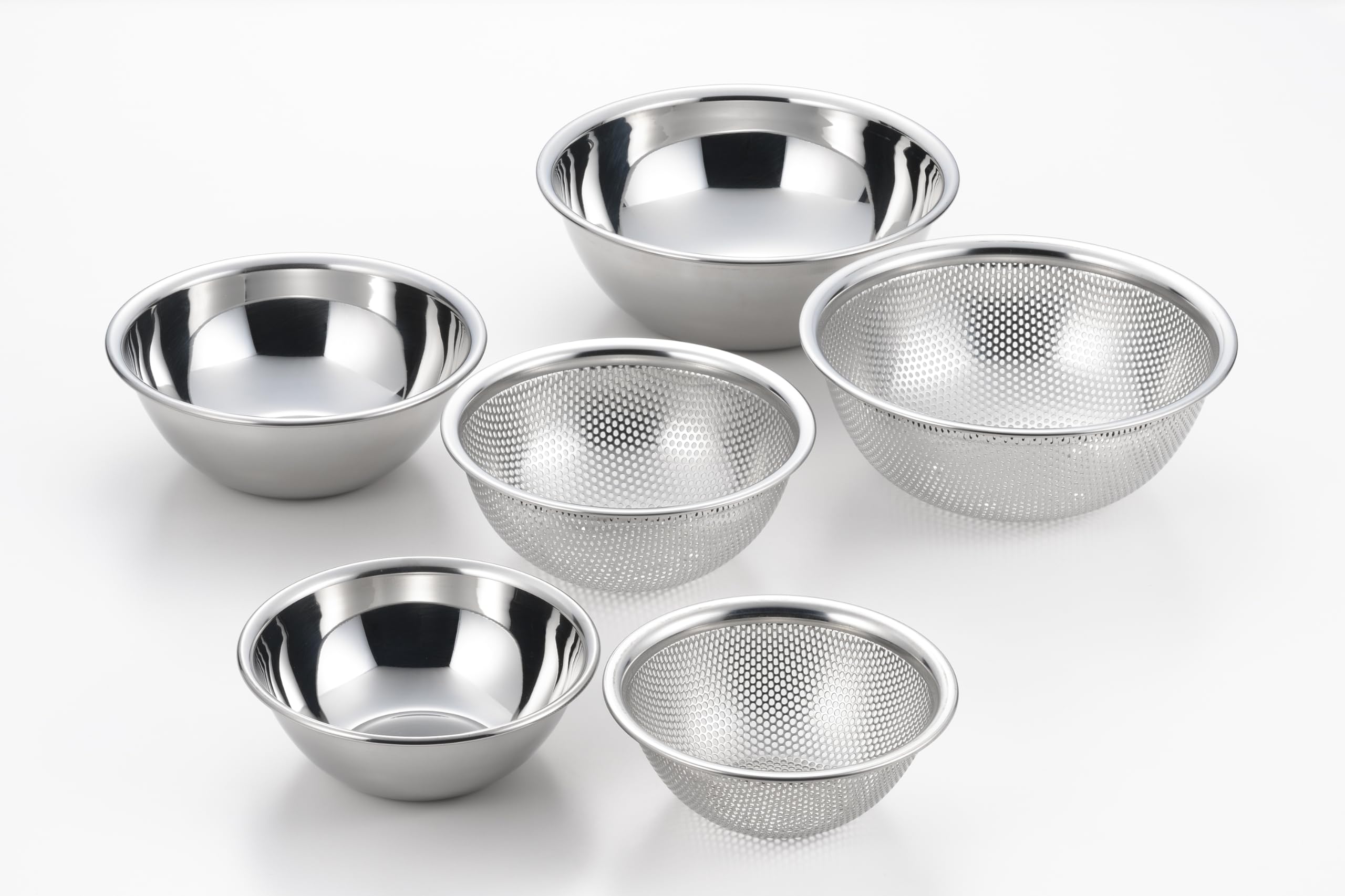 

Gogi Stainless Bowl Set 6P YJ2827 Bowl/Mesh (13/15/18cm)