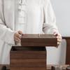 Wooden Tea Cake Storage Box Walnut Solid Wood