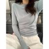 Women's Pink Sheer Long Sleeve Slim-Fit T-Shirt