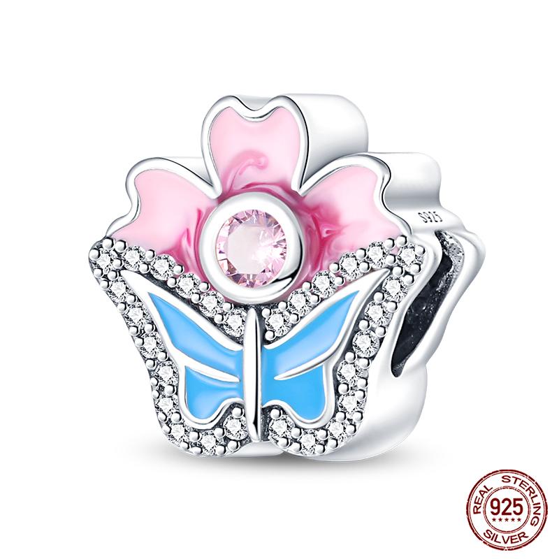 Fit Qikaola Original Bracelet Copper Flower Bird Series Charms Beads For Women Fashion Diy Jewelry Gifts Making