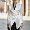 Giacche e Cappotti da Donna Moda Casual Colore Unico Stampa Autunno Inverno Manica Lunga Collo a Polo