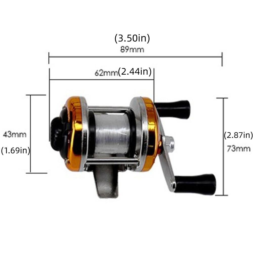 Metal Construction Ice Fishing Reels Right Left Hand Mini Size Fishing Spinning Reel Portable Use High Speed