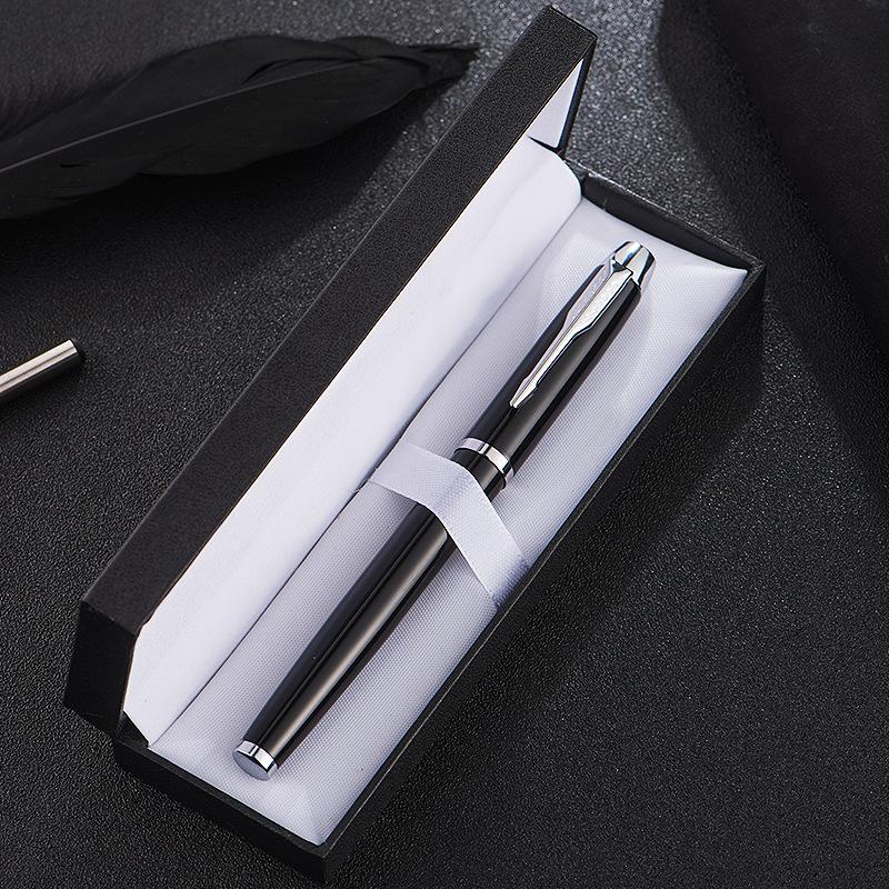Signature Pen, Metal Gift Box Set, Business Souvenir, Orb Pen, Advertising, Gender-Neutral Pen, Black Fountain Pen Lettering
