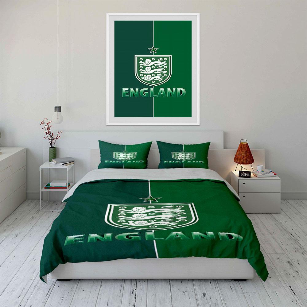 Drei Löwen und „England“. Bettwäsche-Sets Bettbezug-Sets Bettbezüge Kissenbezüge(1* Bettbezug 2* Kissenbezüge ohne Bettdecke)