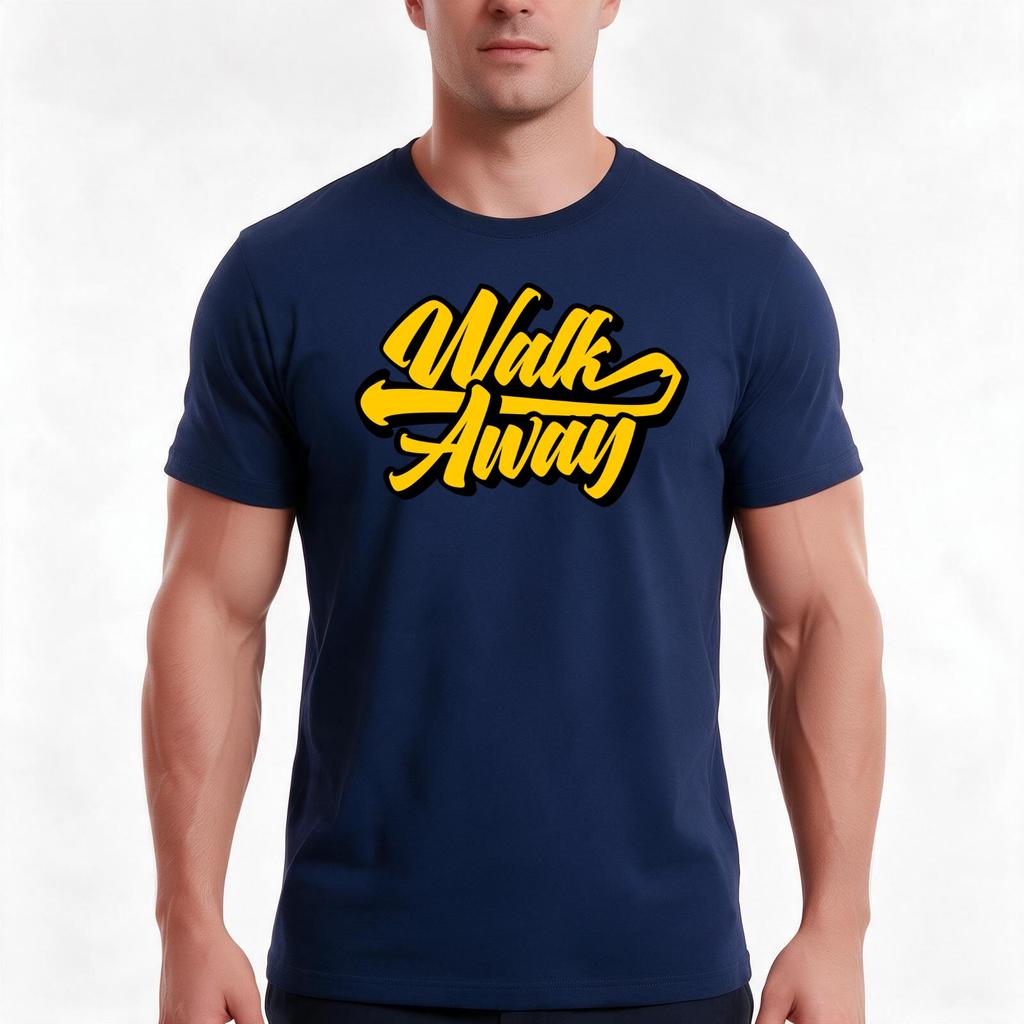 Walk Away Tshirt Summer Casual Cotton Tee Oversized Streetwear Tops Vintage Graphic Print Loose Fit Short Sleeve