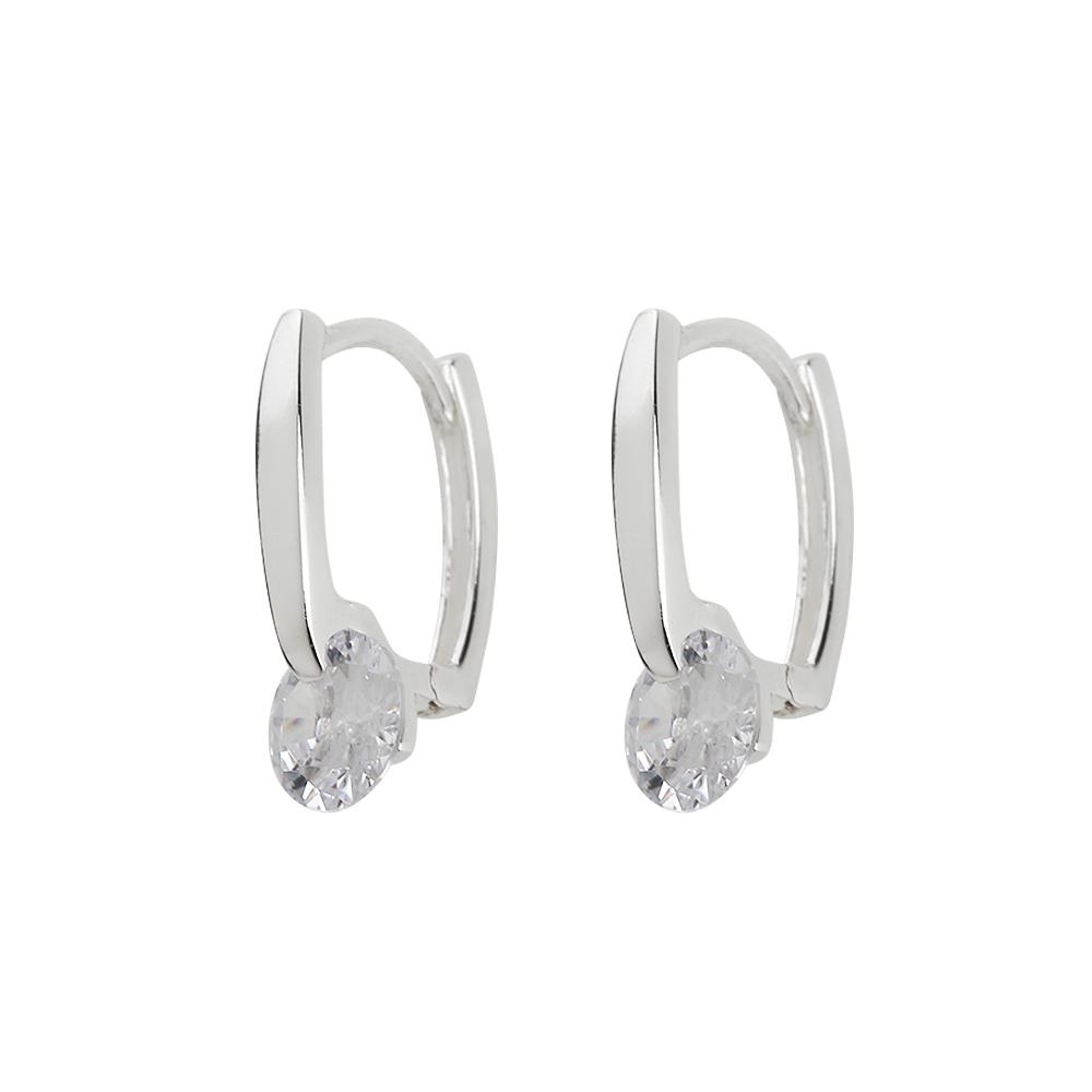 Charmy Silver 925 Twinkle Square Earrings