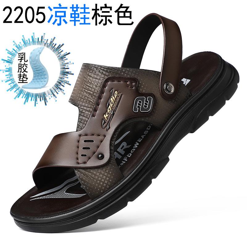 

Sandals men s 2025 new casual platform beach sandals summer wear dad non-slip wear-resistant dual-purpose slippers 38