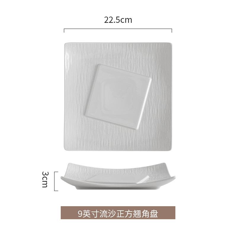

White Ceramic Steak Plate, Straw Hat Plate, Irregular Tableware, French Pasta Plate, Sushi, Thick Soup, Desserts, Salad Plate