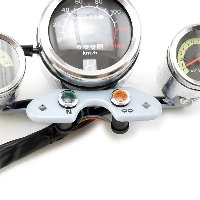 Motorcycle Mechanical Speed Ometer Odometer Retro & Gear Combination Indicator Light For YAMAHA SUZUKI QS150 QS150-B QJIANG