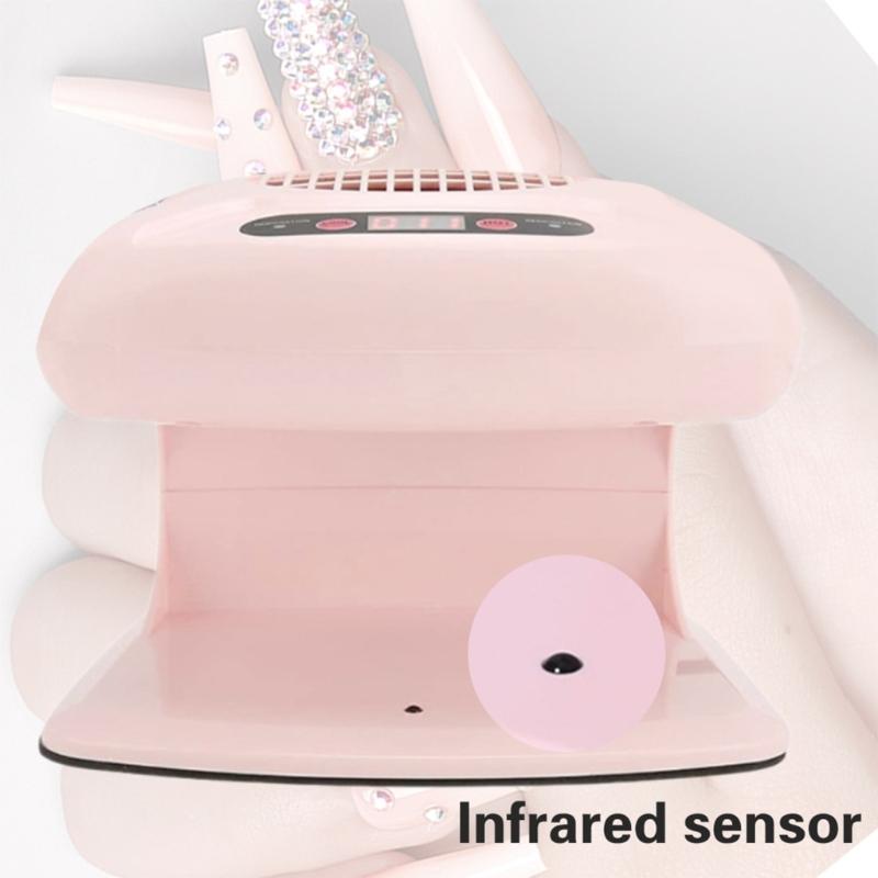 Air Nail Dryer for Regular Nails Polish 300W Warm & Cool Wind Nails Polish Dryer Nail Drying Fan with Automatic Sensors