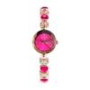 Cimiu Kiai Montre à Quartz Ronde Facettée pour Dames Bracelet Cœur Strassé Nœud Cristal Incrusté Élégante Montre-Bracelet de Soirée de Luxe Cadeau pour Femmes