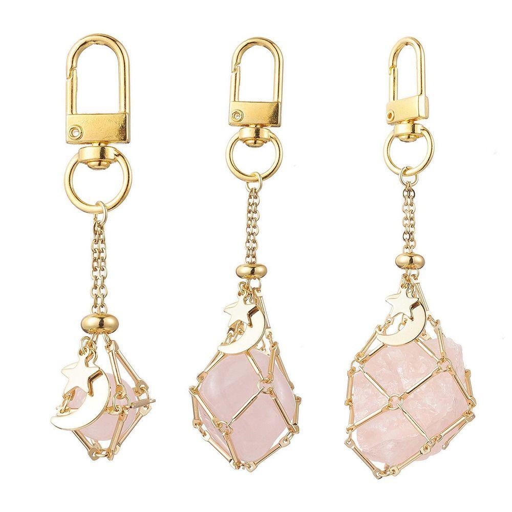 Stone Lover Gift Stainless Steel Keychain Silver Color Handbag Keyring New Design Car Keyring