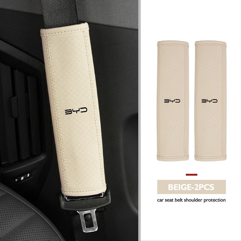 Car Safety Belt Cover Shoulder Protective Pad Anti-slip Pads Auto Accessories For BYD 3 Yuan F3 E6 F0 G3 I3 Plus Ea1 Song Max