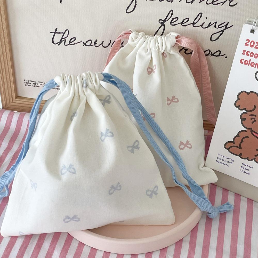 Canvas Drawstring Storage Bag Portable Cotton Pouch Casual Drawstring Hanging Bag  Work