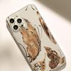 Custodia Trasparente Antiurto con Farfalla Dorata per Serie iPhone 14/15/16/17 Pro Max